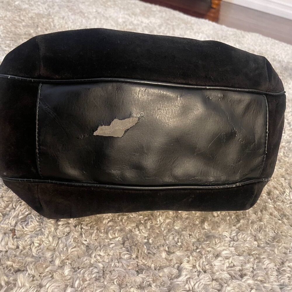 Juicy Couture P&G “Once Upon a Time” Royal Juicy Daydreamer Black Velour Hobo - Picture 9 of 16